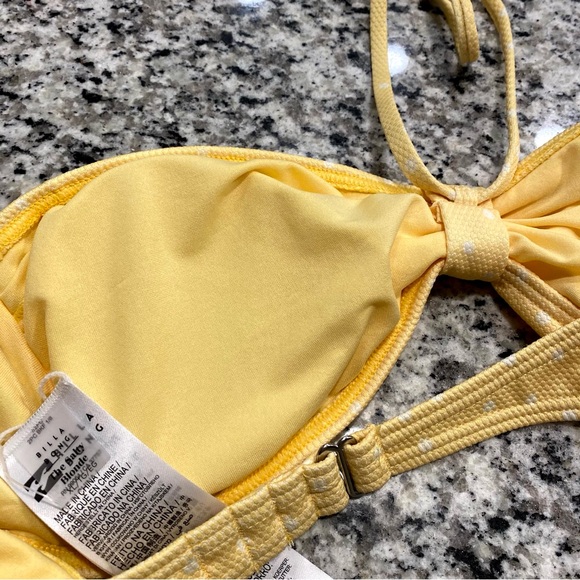 Billabong x Salty Blonde Yellow Polka Dot Bikini Set Size XL New with Tags - Picture 10 of 13